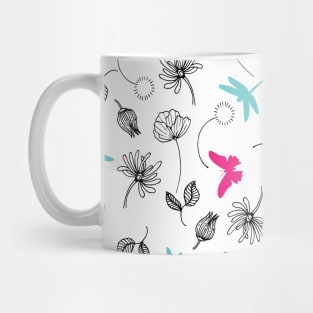 Butterfly and Dragonfly Mug